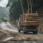 Daños en las Carreteras de Gata y Hurdes tras la Extracción de Madera por los Incendios Forestales de 2023