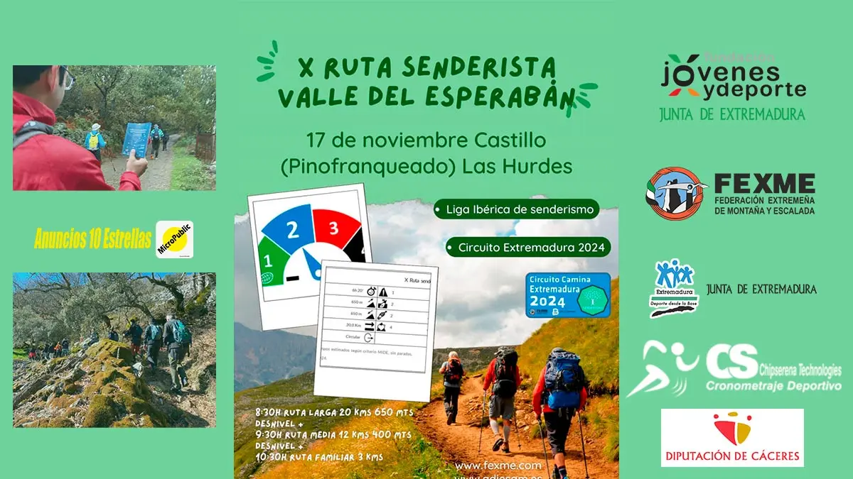 X Ruta Senderista Valle del Esperabán: Un Evento para Toda la Familia en la Naturaleza Cacereña